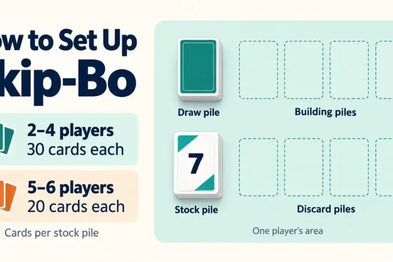 How to Set Up Skip-Bo: Dealing, Cards Per Player and Table Layout